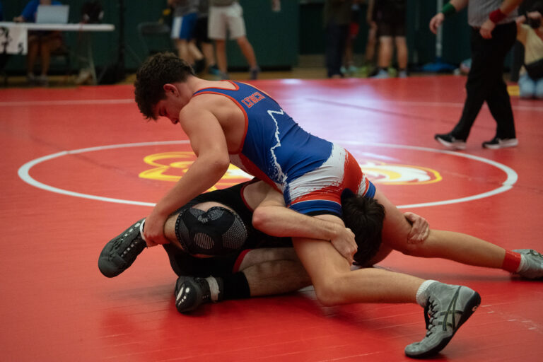 A WWC wrestler in a match at a tournament